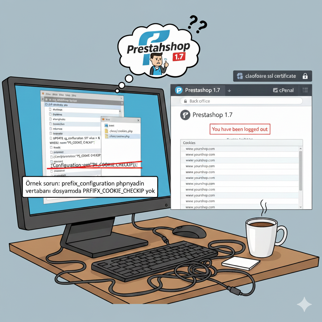 Prestashop Adminden atma sorunu